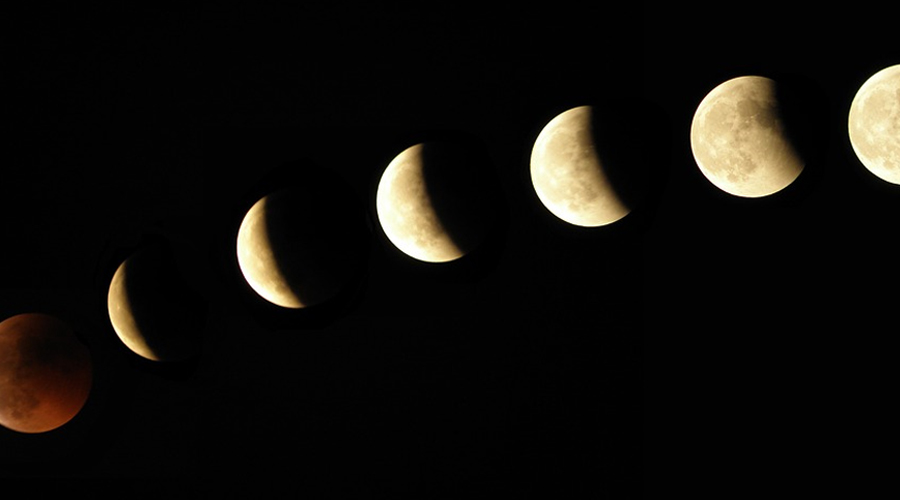 As fases da lua.